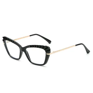 Europee e Americane anti-blu occhiali primavera-legged occhio di gatto del computer occhio proteggere lente piatta può essere abbinato con lenti miopia
