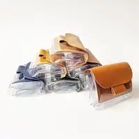 Модный прозрачный водонепроницаемый чехол из ПВХ для женщин, Мини Портативная многослойная Сумка для карт, кошелек из искусственной кожи для девочек, кошелек для монет