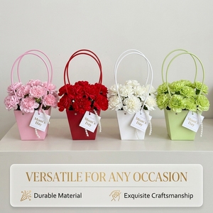 Sacchetti di Carta Multicolore Portatili e Riciclabili con Manico per Confezioni Regalo di Fiori, <span class=keywords><strong>Bomboniere</strong></span> per Feste di Compleanno - Product Image 4