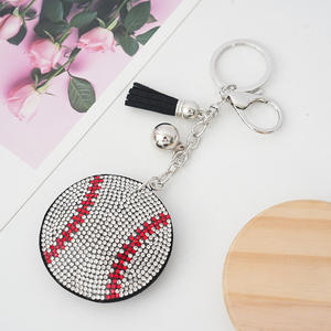Hot Selling Flanel Voetbal Honkbal Basketbal Bling Strass Crystal Sport Sleutelhanger - Product Image 6