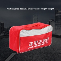 Bande d'avertissement triangulaire réfléchissante Kit d'avertissement triangulaire de sécurité de voiture pliable Kit de sauvetage de voiture d'urgence ensemble de 5 pièces