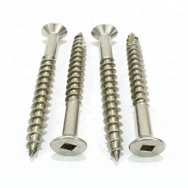 Factory Price 316 Stainless Steel #8*1-1/2 square screw 16 Drive Countersunk Head set roofing wood Self Tapping drywall Screw