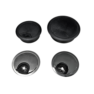 Œillet de câble carré rond en aluminium, vente en gros, table d'ordinateur, bureau, mur, trou de fil, couvercle de câble - Product Image 5