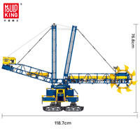 Moule King 17006 4588PCS Ingénierie Série Godet-roue Pelle Bloc de Construction Modèle Technique Jouet Éducatif Festival Cadeau