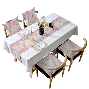 Ramadan Eid taie d'oreiller décorative et <span class=keywords><strong>chemin</strong></span> <span class=keywords><strong>de</strong></span> <span class=keywords><strong>table</strong></span> ensemble fantaisie Polyester lin peau <span class=keywords><strong>de</strong></span> pêche tissu tissé Techniques - Product Image 5