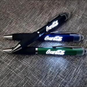 Stylo publicitaire personnalisé pas cher avec logo LED, stylo à bille promotionnel, cadeau publicitaire, écran tactile, vente en gros - Product Image 1