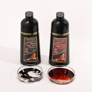 Champú de Coloración Rápida para Cabello Negro de 500 ml, Colorante Negro con Ginseng para Hombres, Productos para Colorear el Cabello para Cubrir las Canas - Product Image 4