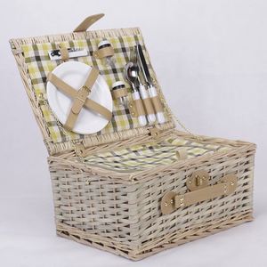 6 Person Folding Drink Holder Insulated Wholesale Picnic Wicker Basket For Cloth - Product Image 4