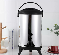 Distributeur d'eau chaude commercial en acier inoxydable 304 - Réservoir isotherme double paroi pour thé et café, idéal pour les événements et la restauration