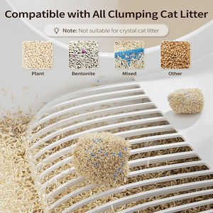 Kotak Pasir Kucing Otomatis Bersihkan Sendiri Kontrol Aplikasi Penghilang Bau Kapasitas 60L Anti-Jepit Aman Bebas Genggam untuk Kucing - Product Image 5