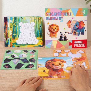 Rompecabezas de Pegatinas Geométricas DIY con Temática de Animales Marinos, Juguetes Educativos para el Desarrollo de la Lógica y la Concentración, Venta al Por Mayor - Product Image 2