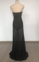 Robe de soirée longue élégante pour femme, de haute qualité, tendance, été, luxe, avec strass, sans bretelles, style bandage, SB3581