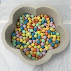 Corralito de Pelotas Plegable y Portátil de Fábrica al por Mayor, Corralitos de Pelotas de Esponja con Forma de Flor, Lavables para Niños Pequeños, Uso Escolar - Product Image 5