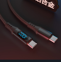 Intelligentes LED-Display, Nylon-Geflecht, 5A 100W PD 3.1 PPS Schnelllade- und Datenkabel mit E-Marker, USB Typ-C auf C Schnellladung