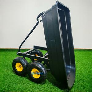 डंप उपकरण कार्ट ट्रॉली फायरवुड हैंड कार्ट उर्वरक हैंडलिंग उपयोगिता यार्ड वैगन लॉन ट्रेलर ट्रैक्टर भारी ड्यूटी गार्डन कार्ट - Product Image 1