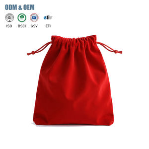 <span class=keywords><strong>Fengcai</strong></span> logotipo personalizado impreso Super suave terciopelo bolsa con cordón para regalo y artesanía - Product Image 1