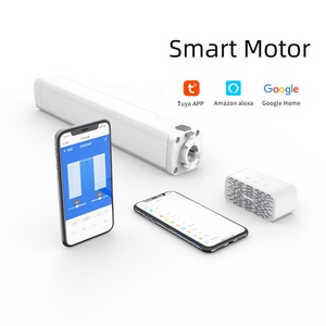 Rail de <span class=keywords><strong>rideau</strong></span> intelligent réglable, store enrouleur électrique moderne, moteur automatisé, maison intelligente, métal PE - Product Image 3