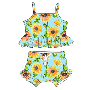 Bikini <span class=keywords><strong>de</strong></span> verano personalizado para bebés pequeños 2024, traje <span class=keywords><strong>de</strong></span> <span class=keywords><strong>baño</strong></span> para niños, tirantes con estampado <span class=keywords><strong>de</strong></span> flores, pantalones cortos, trajes <span class=keywords><strong>de</strong></span> <span class=keywords><strong>baño</strong></span> para chicas adolescentes - Product Image 1