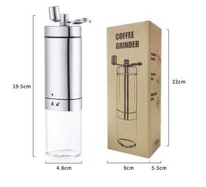 Tragbare Kaffeebohnen-Handmühle Edelstahl Einstellbare Einstellung Grat Manuelle Grat-Kaffeemühle - Product Image 6