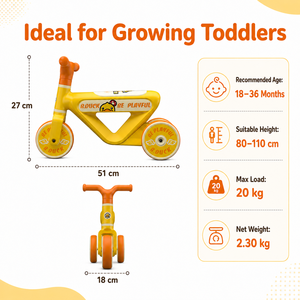 Bicicleta de Equilibrio para Bebés Luddy, Juguete Autorizado B.Duck, Andador de 4 Ruedas para Niños Pequeños, Cuerpo de HDPE, Ruedas de PVC, Triciclo para Niños de 1 a 3 Años - Product Image 5