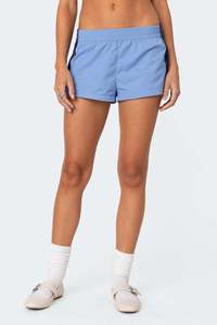 Pantalones cortos informales de verano para mujer, pantalones cortos de entrenamiento holgados con cintura elástica y estampado de rayas laterales - Product Image 4