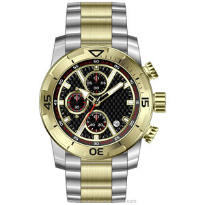 Montres-bracelets pour hommes avec cadran personnalisé, en acier inoxydable, multifonctionnelles, mouvement chronographe, U2753 - Product Image 4