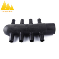 Raccords de tuyau de pompe à chaleur en plastique neuf voies Tee Surface lisse résistante aux produits chimiques pour les applications de plomberie