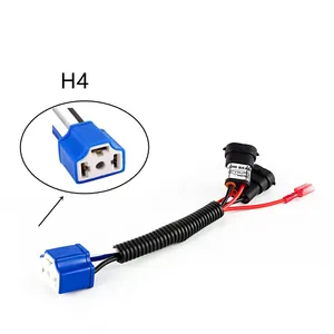 Headlight Wiring Harness Dual Bulb H9 / H11 To Single H4 Headlight Wire Adapter Splitter Harness