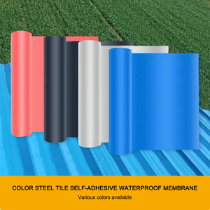 Film d'isolation thermique auto-adhésif de toit bleu couleur toit de tuiles en acier matériau de réparation de fuite étanche ruban adhésif PE - Product Image 2