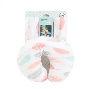 2 Pcs Seat Belt Cushion for use with stroller or car seat Baby Belt Strap Covers & Travel Pillow Set