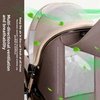 Poussette bébé pliable légère en métal avec pare-soleil, double sens, amortissement des chocs, pour enfants