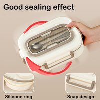 Lonchera Bento de Acero Inoxidable con 5 Compartimentos, Bajo MOQ, para Niños y Adultos, a Prueba de Fugas, Apta para Microondas, Ecológica, de Grado Alimenticio, OEM/ODM