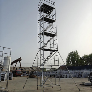 Torre de Andamios Multifuncional de Aluminio de 16 m para Construcción, Plataforma de Trabajo Aérea Móvil Plegable - Product Image 5
