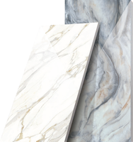 Carrelage en porcelaine effet marbre Carrara blanc poli pleine masse, grand format 750x1500, en promotion, pour revêtement de sol