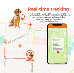 Hete verkoop waterdichte plastic 4G <span class=keywords><strong>GPS</strong></span> hondenvolger halsband TR-<span class=keywords><strong>DOG</strong></span> QY512 met realtime tracking app-besturing elektronische afrastering training - Product Image 4