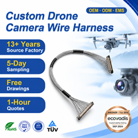 Câble coaxial micro flexible multi-contacts pour assemblage de faisceau de câbles de drone personnalisé, pour la stabilisation de la transmission vidéo de la caméra