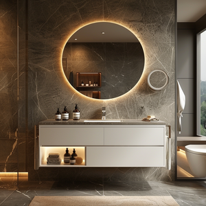 Coiffeuse de <span class=keywords><strong>chambre</strong></span> à <span class=keywords><strong>coucher</strong></span> <span class=keywords><strong>avec</strong></span> miroir LED <span class=keywords><strong>et</strong></span> tiroirs, miroir moderne en verre, chaise de maquillage - Product Image 1