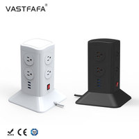 Multiprise tour Vastfafa 15A en ABS+PC, 8 prises CA 125V, multi-tension, couleur personnalisable