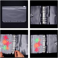 Protectores de Hojas A6 para Carpeta de 6 Anillos, 10 Hojas, Plástico PP Transparente, Protectores de Páginas de 2 Bolsillos