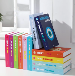 Livres de simulation populaires : Modèles de livres pliables à assembler soi-même, accessoires de décoration créative pour table basse et bureau, série Voyage - Product Image 1