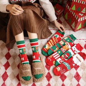 Trong Nhà Mùa Đông Ấm Áp Ấm Cúng Fluffy Vớ Thoáng Khí Mờ Vớ Unisex Lông Cừu Lót Dép Phim Hoạt Hình Dệt Kim Giáng Sinh Sang Trọng Vớ - Product Image 1