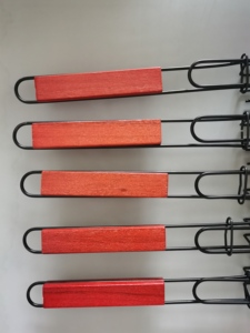 Panier à <span class=keywords><strong>Kebab</strong></span> antiadhésif avec manche en bois pour barbecue - Product Image 4