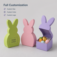 Boîte cadeau en forme de lapin de Pâques, logo personnalisé, finition mate, pour chocolats et bonbons, emballage cadeau de fêtes, vente en gros, directement de l'usine