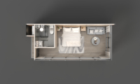 Nouveau design Petites maisons intelligentes en verre d'une seule pièce Villa modulaire préfabriquée Apple Cabin Maison en conteneur