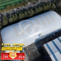 Dôme gonflable préfabriqué de style industriel bon marché, structure résistante au vent et à la pluie, entrepôt de fabrication