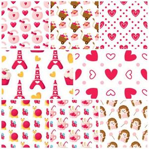 Tissu de patchwork personnalisé en coton pur imprimé numérique style Saint-Valentin 2024 avec motif cœur mignon - Product Image 6