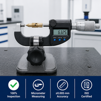 Pour usinage CNC, tournage de précision, laiton auto-découpant C3600, valve à aiguille de carburateur polie, Xing Tong T075, spécifications confirmées
