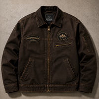 Blouson de travail pour homme en sergé de coton personnalisé, style universitaire, haute capacité de production, brodé, décontracté, manteau universitaire, OEM