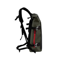 Sac à dos imperméable tendance avec fermeture à enroulement supérieur, matériau TPU, design unisexe, ceinture à coussin d'air, randonnée et voyage
