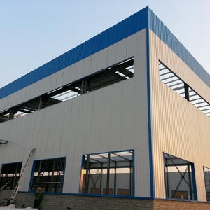Entrepôt préfabriqué en structure acier sur mesure, économique et durable, pour usine, atelier, hôpital, <span class=keywords><strong>garage</strong></span>, hangar - Product Image 2